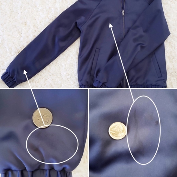 Mural Navy Bomber Jacket, Sz XS - Picture 5 of 6